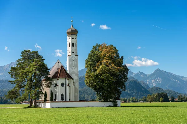 Kolomanskirche Barocken Stil Schwangau Allgau Bayern Deutschland — Stockfoto
