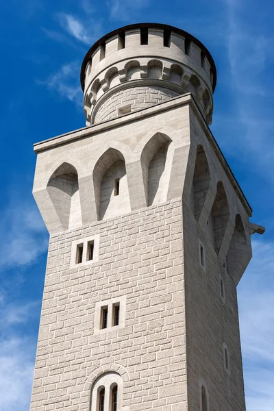 Zámek Neuschwanstein New Swanstone Castle Schloss Neuschwanstein Xix Století Mezníkem — Stock fotografie