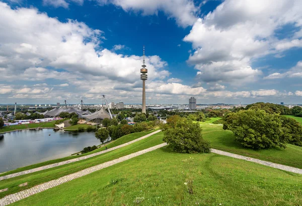 München Tyskland Sept 2018 Olympic Park Olympiapark Med Den Olympic — Stockfoto