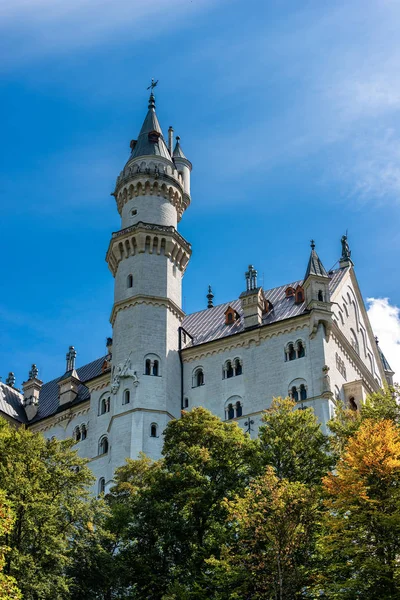 新天鹅堡城堡 Swanstone 城堡新天鹅堡世纪 地标在巴法力亚阿尔卑斯德国 欧洲最受访的城堡之一 — 图库照片