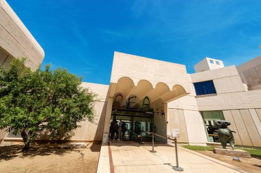 Barcelona, İspanya - 11 Haziran 2014: fundacio joan miro - 1975, joan onurlandıran modern sanat müzesi mi miro montjuic Barcelona, İspanya olarak adlandırılan tepenin üzerinde bulunmaktadır. Mimar: josep lluis sert.
