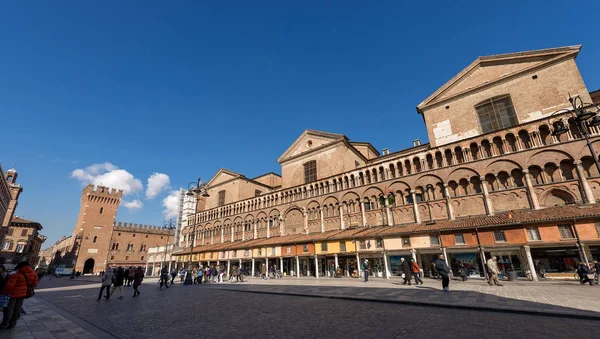 Ferrara Emilia Romagna Itálie Února 2018 George Cathedral Cattedrale San — Stock fotografie