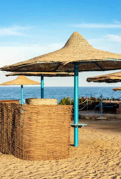 Röda Havet Nära Marsa Alam Egypten Afrika Sandy Beach Och — Stockfoto