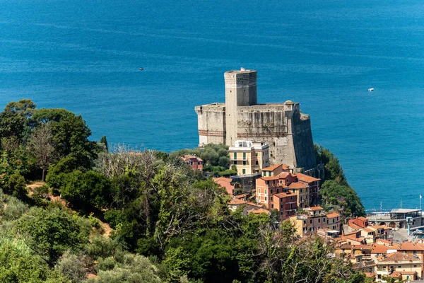 Castillo Lerici 1152 1555 Típico Pueblo Costero Liguria Golfo Spezia — Foto de Stock