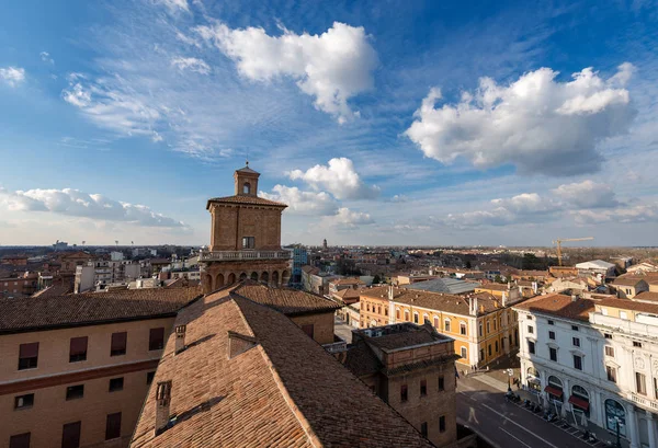 Castillo Estense Castillo San Michele 1385 Paisaje Urbano Ferrara Emilia — Foto de Stock