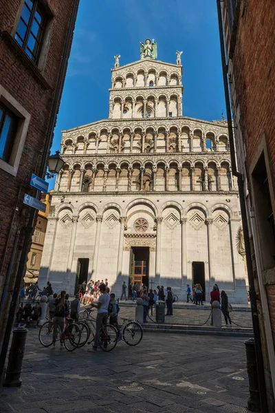 Lucca Italien April 2017 Fassade Der Kirche Von San Michele — Stockfoto