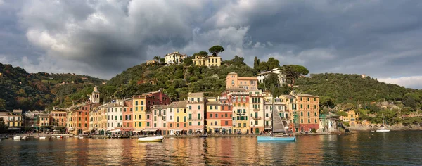 Famous Village Portofino Port Colorful Houses Genova Liguria Italy — Stock Photo, Image