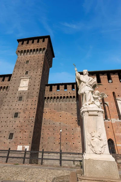 Sforza kasteel - Milaan-Italië - Castello Sforzesco — Stockfoto