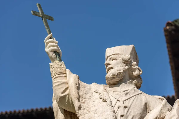 Estatua San Juan Nepomuk San Giovanni Nepomuceno Sacerdote Bohemio Patrón — Foto de Stock