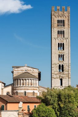 San Frediano Bazilikası (Romanesk tarzı - XII yüzyıl) antik şehir, Lucca, Toscana (Toskonya), İtalya, Europ