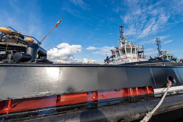 Remolcador Amarrado Puerto Spezia Liguria Italia Europa —  Fotos de Stock