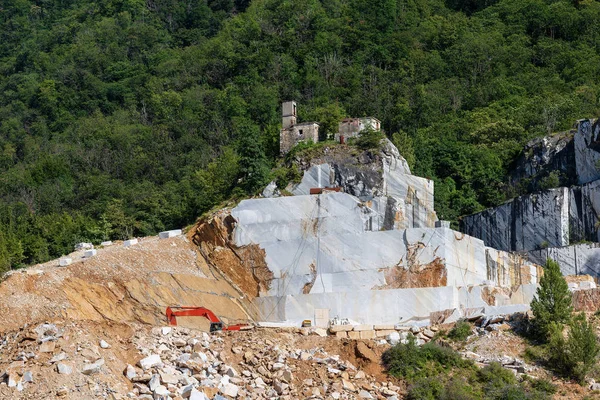 Steengroeve Van Wit Carrara Marmer Apuaanse Alpen Toscane Italië Europa — Stockfoto