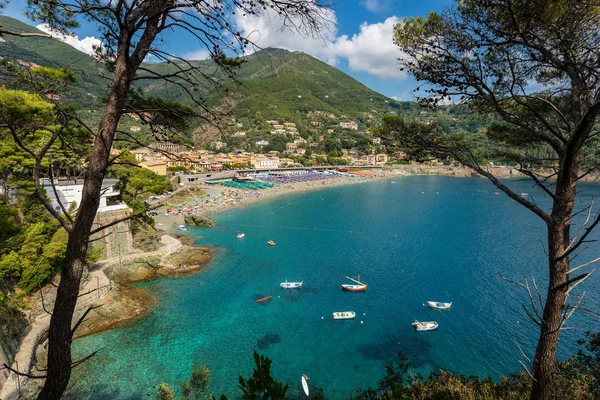 Bonassola Antiguo Pueblo Costa Liguria Con Playa Mar Mediterráneo Spezia — Foto de Stock
