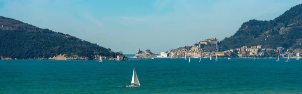 Porto Venere Eller Portovenere Unesco Världsarv Och Palmaria Speziabukten Ligurien — Stockfoto
