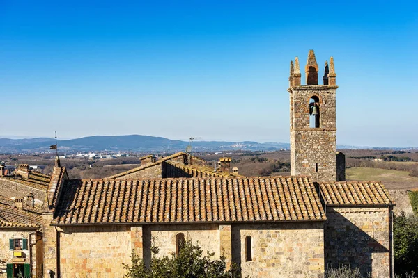 Kilise Santa Maria Assunta Xiii Yüzyıl Içinde Antik Ortaçağ Köyü — Stok fotoğraf