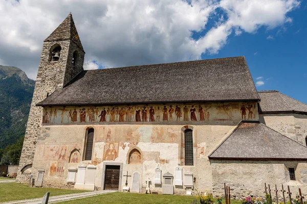 Antigua Iglesia San Vigilio 1515 Pinzolo Trento Italia Con Famoso —  Fotos de Stock