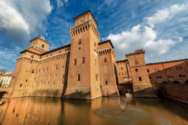 Estense kale Ferrara Emilia Romagna - İtalya