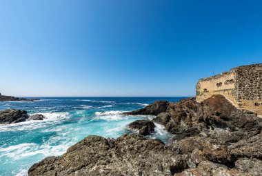 Uçurum ve Akdeniz'de Framura - Liguria İtalya