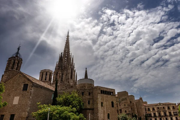 Cattedrale di Barcellona in stile gotico - Catalogna Spagna — Foto Stock