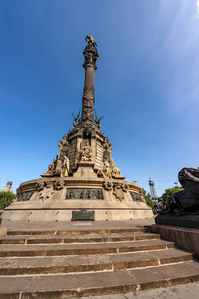 Christopher Columbus Monument - Barcelona Spanien - Stock-foto