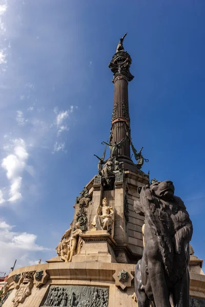 Christopher Columbus Monument - Barcelona Spanien - Stock-foto