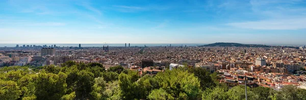 Cityscape of Barcelona widok z lotu ptaka-Katalonia Hiszpania — Zdjęcie stockowe