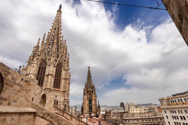 Gotycka katedra Barcelony w Hiszpanii w Europie — Zdjęcie stockowe