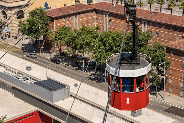 Cableway de Barceloneta em Montjuic - Barcelona Espanha — Fotografia de Stock