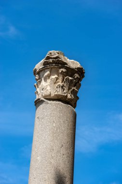 Korint tarzında sermaye li sütun - Ostia Antica Roma