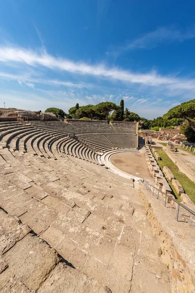 Roman Theatre Ostia Antica-Rzym Włochy — Zdjęcie stockowe