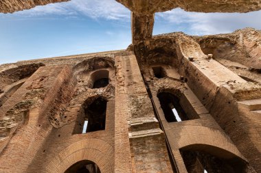 Palatine üzerinde Severian Arcades - Roma Forum Roma İtalya