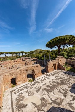 Ostia Antica Neptün Termal banyoları - Roma İtalya