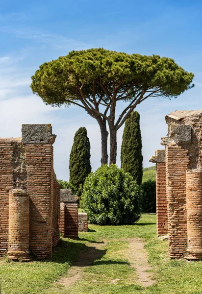 Ostia Antica Eski Roma kalıntıları - Roma İtalya