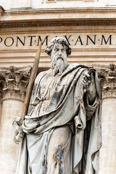 Pomnik Świętego Pawła Apostoła-Watykan Rzym — Zdjęcie stockowe