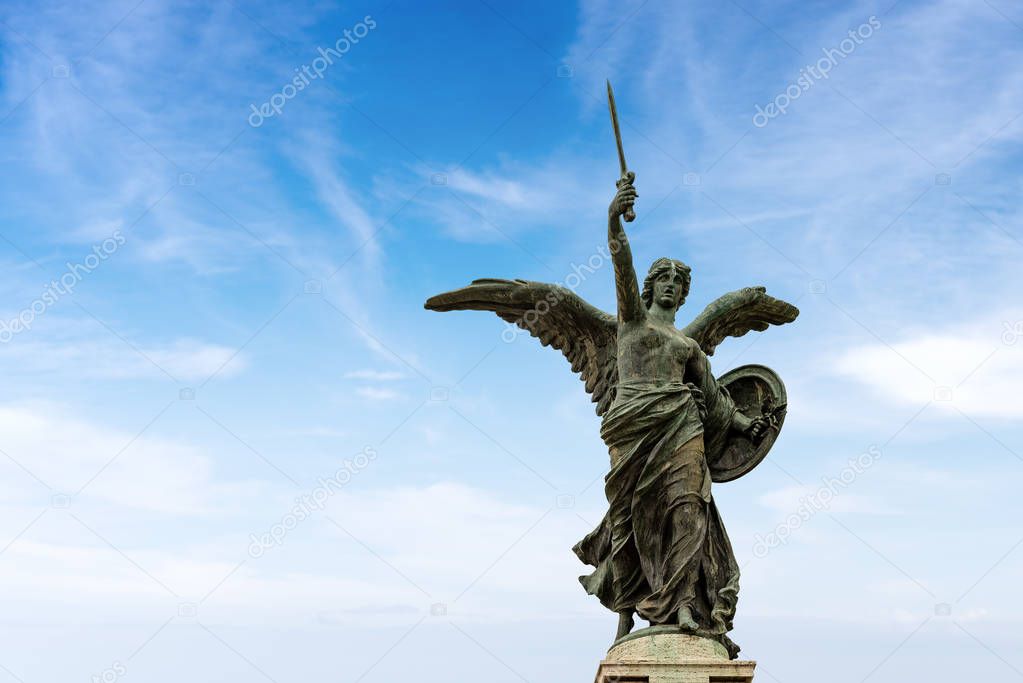 Winged Victory - Ponte Vittorio Emanuele II - Rome Italy 