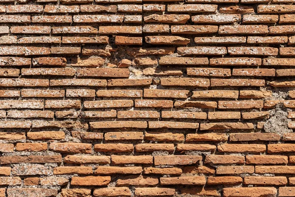 Ancient Roman brick wall in Ostia Antica Rome Italy — Stock Photo, Image