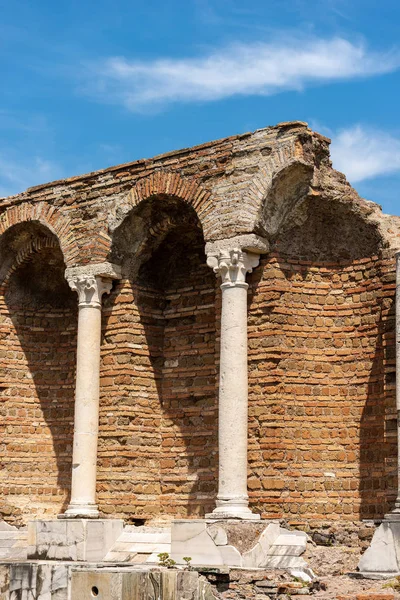 Ruínas antigas de um edifício romano - Ostia Antica Roma Itália — Fotografia de Stock