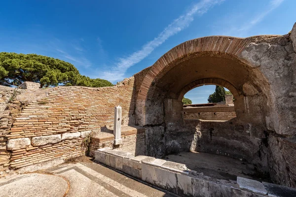 Banhos termais romanos - Ostia Antica - Roma Itália — Fotografia de Stock