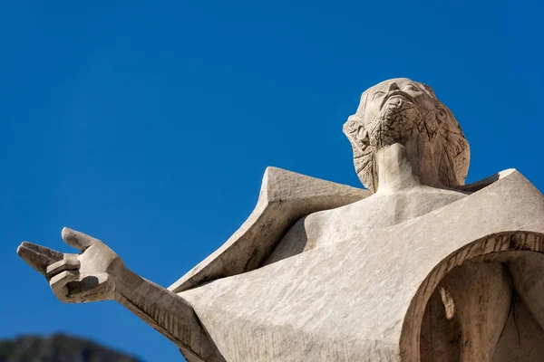 Monument to the quarryman - Colonnata Apuan Alps Italy — Stock Photo, Image