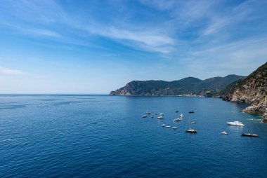 Coastline of Cinque Terre and Sea - Liguria Italy clipart