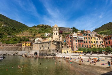 Antik Vernazza köyü - Cinque Terre Liguria İtalya
