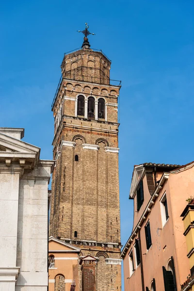 Bell tower of the Church of San Maurizio - Venice Italy — Stock Photo, Image