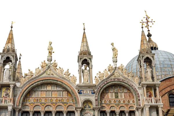 Basílica e Catedral de San Marco isolado em branco - Veneza Itália — Fotografia de Stock