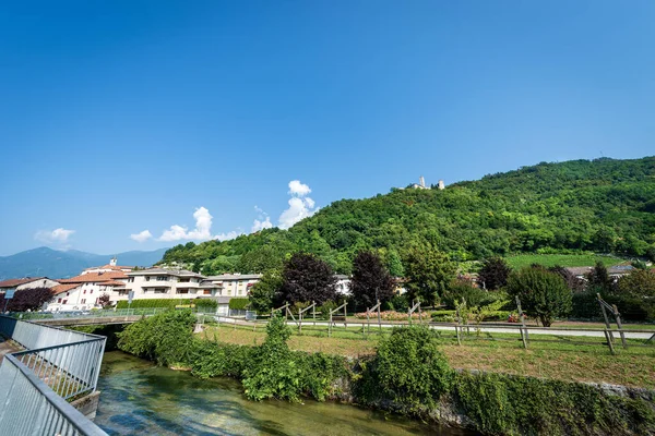 Borgo Valsugana Borgo Valsugana 苏加纳山谷的一个小村庄 拥有布伦塔河和中古城堡Telvana 十三世纪 Trentino Alto Adige — 图库照片