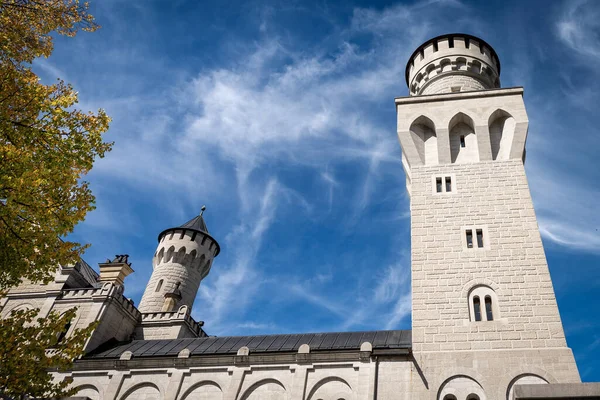 Słynny Zamek Neuschwanstein Nowy Zamek Swanstone Schloss Neuschwanstein Xix Wiek — Zdjęcie stockowe