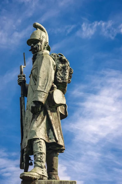 Monument Des Habsbourg Des Guerres Napoléoniennes Avec Soldat Autrichien 1809 — Photo