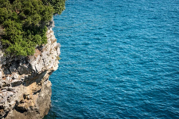 Close Cliff Mediterranean Sea Gulf Spezia Liguria Italy Europe — Stock Photo, Image
