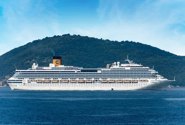 Spezia Italië Juli 2020 Costa Pacifica Cruiseschip Afgemeerd Haven Van — Stockfoto