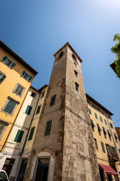 坎帕诺 意大利语 Torre Del Campano 意大利语 十二世纪 中世纪钟楼位于比萨市中心 卡瓦尔卡大街 Domenico — 图库照片