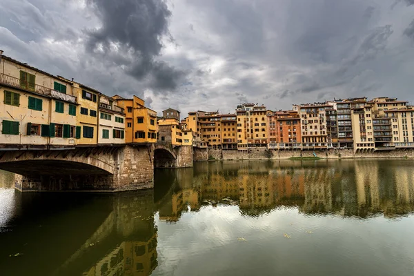 Ponte Vecchio Oude Brug Rivier Arno Florence Centrum Unesco Werelderfgoed — Stockfoto
